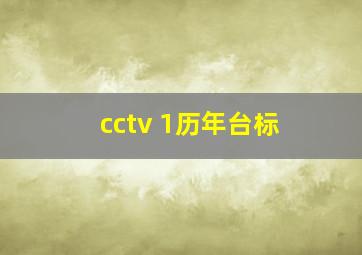 cctv 1历年台标